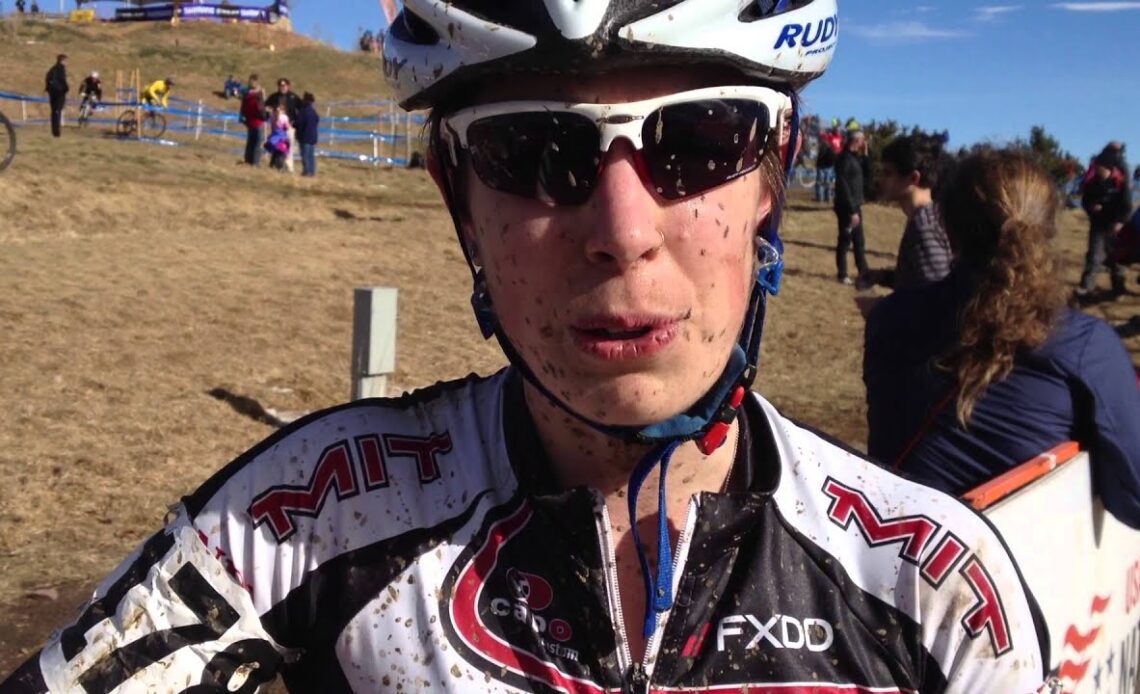 Christina Birch after winning the 2014 USA Cycling Cyclo-cross National Championships