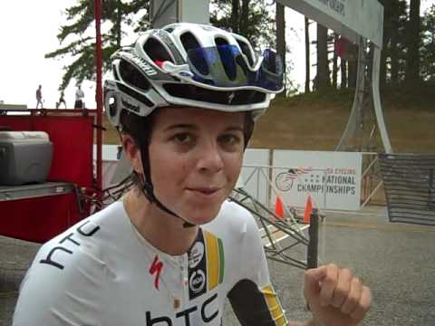 Evie Stevens following her Time Trial National Championships victory.