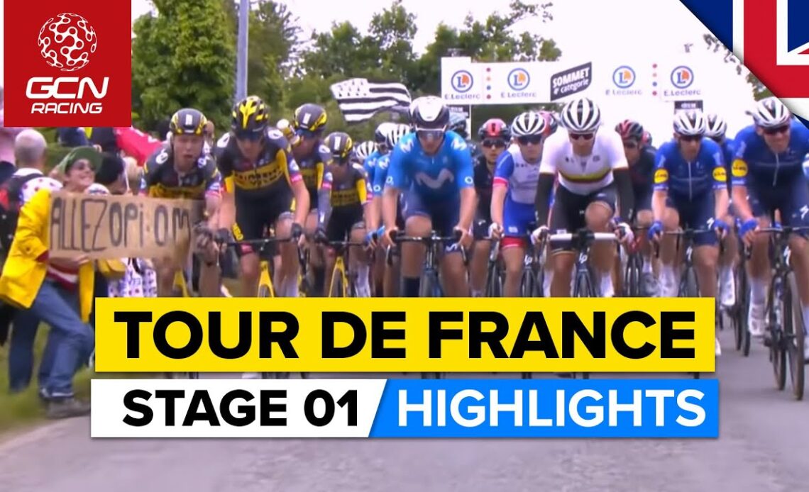 Fan Causes HUGE Crash That Wipes Out Entire Peloton! | Tour de France 2021 Stage 1 Highlights