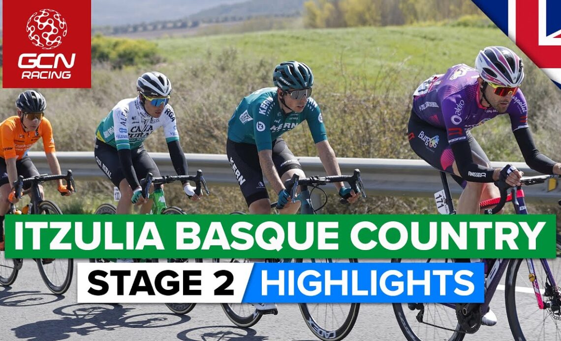 Fast Uphill Sprint On The Longest Stage! | Itzulia Basque Country 2022 Stage 2 Highlights