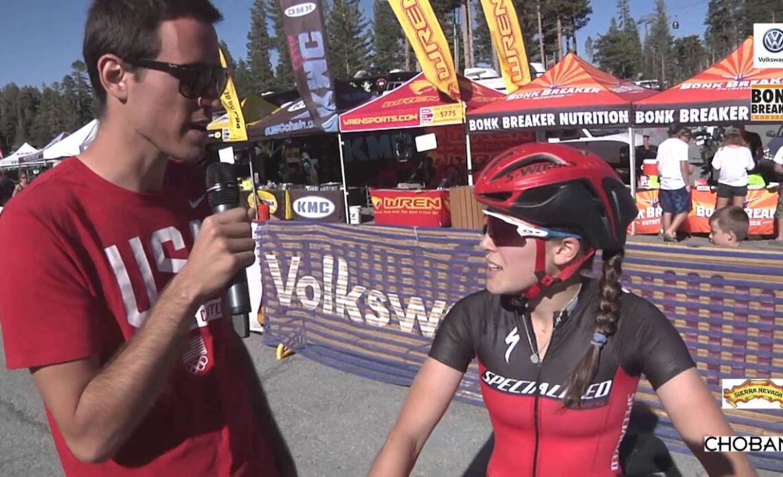 Interview with the women's STXC 3rd place finisher Kate Courtney