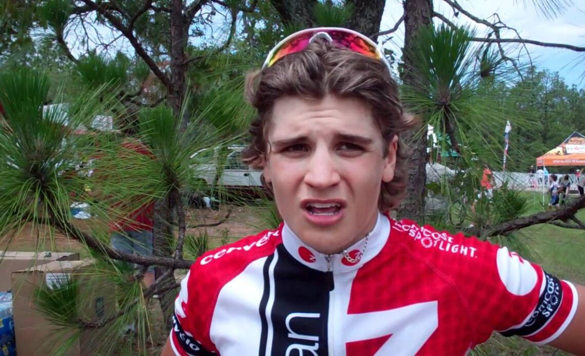 Jake Silverberg talks about winning junior men 15 16 road race