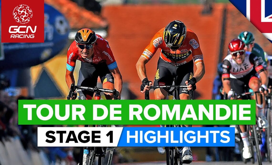 Last Gasp Finish Up Thrilling Final Ramp | Tour De Romandie 2022 Stage 1 Highlights