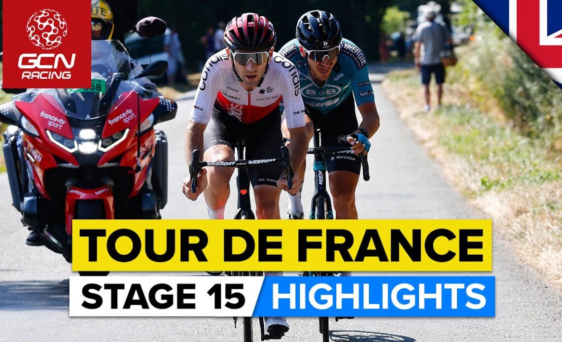 Long Hot Day Full Of Drama! | Tour De France 2022 Stage 15 Highlights