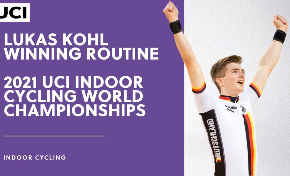 Lukas Kohl winning routine | 2021 UCI Indoor Cycling World Championships