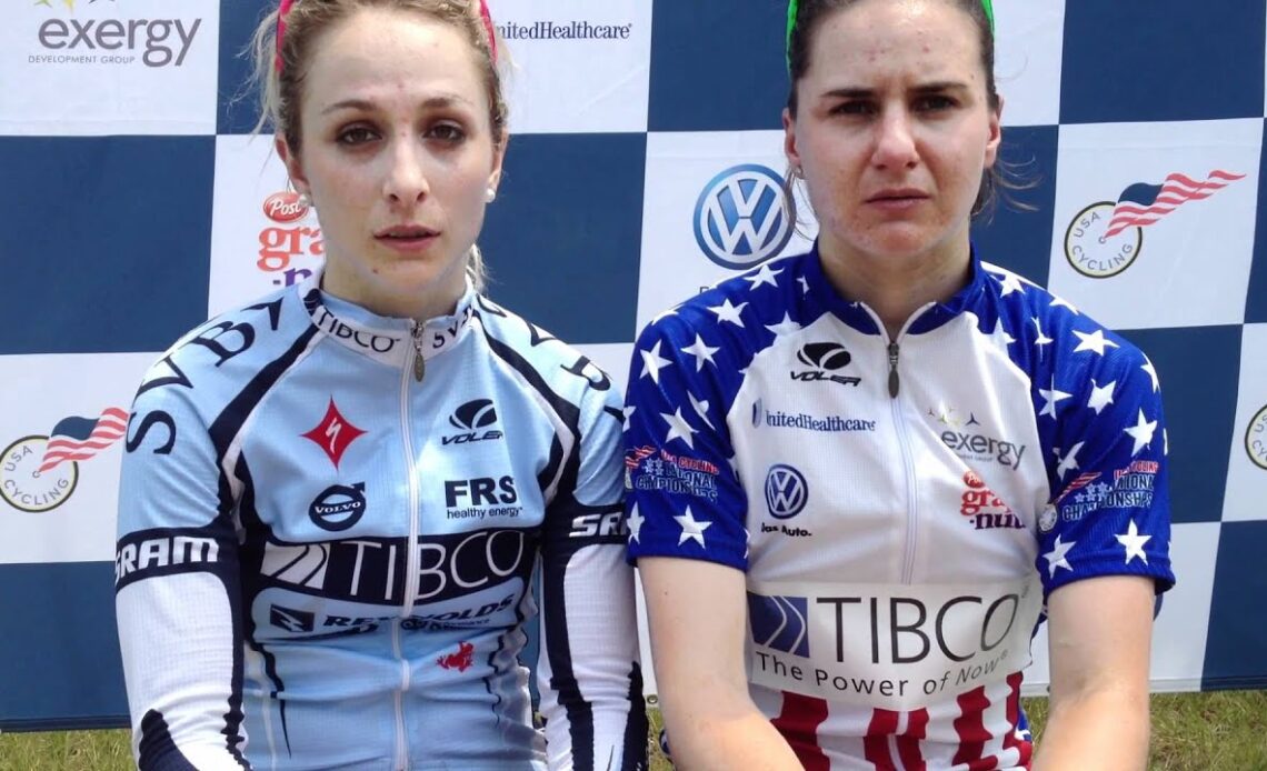 Megan Guarnier and Samantha Schneider talk about the road race wins