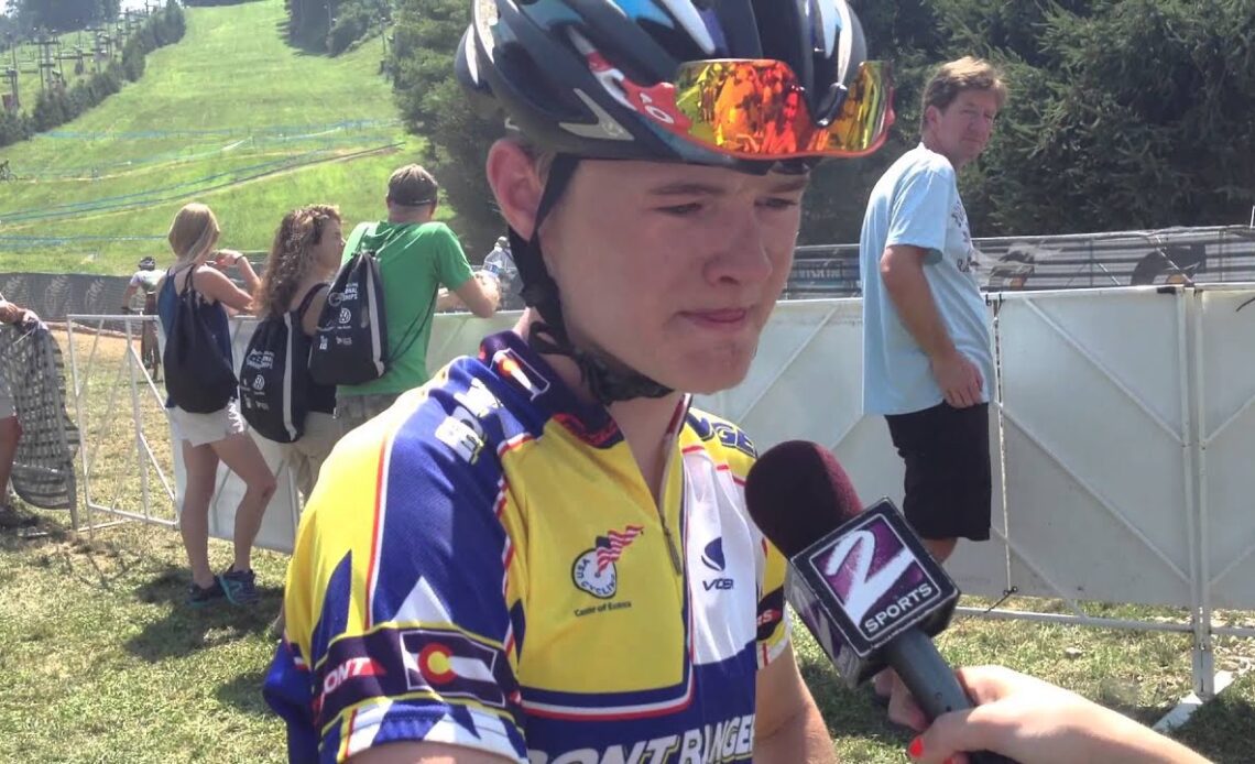 Nic Jenkins talks about winning the short track cross country race