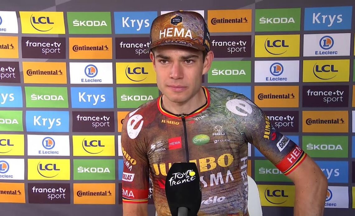 Physically, Emotionally Exhausted Wout Van Aert Reacts To Jonas Vingegaard's Stage 20 Gift