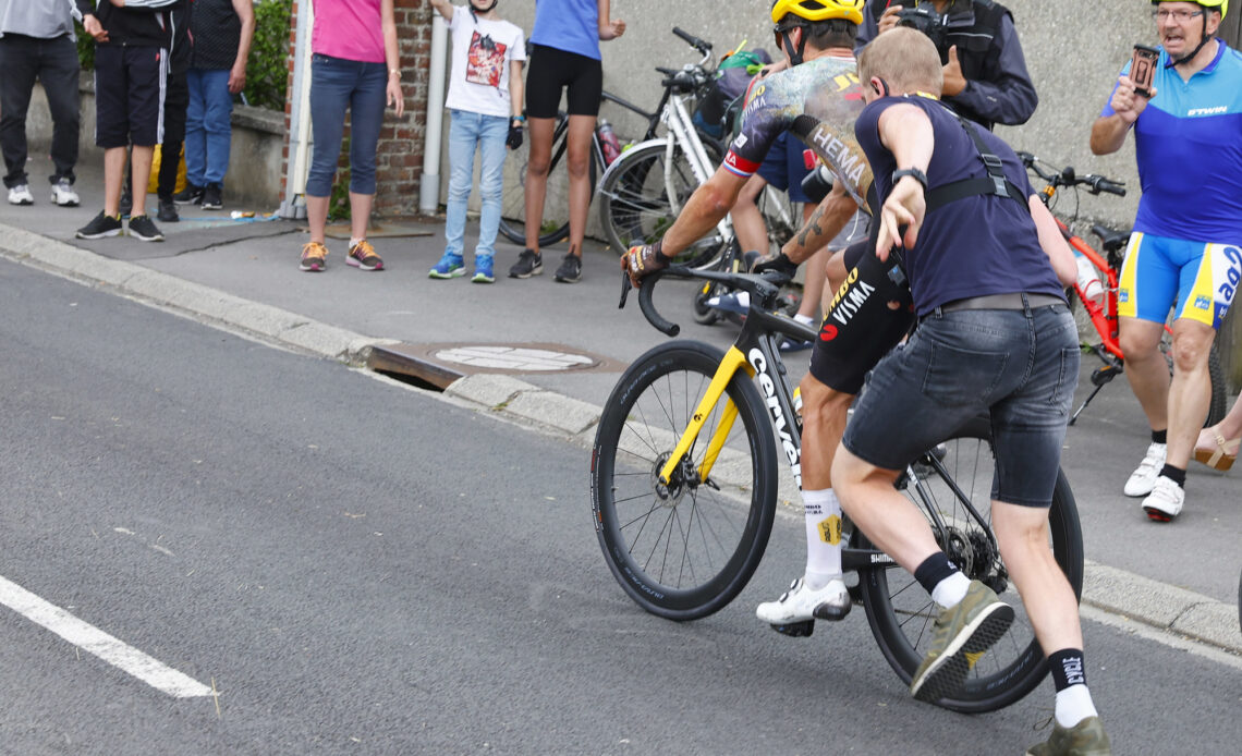 Primoz Roglic's Tour de France challenge severely dented by cobbles crash