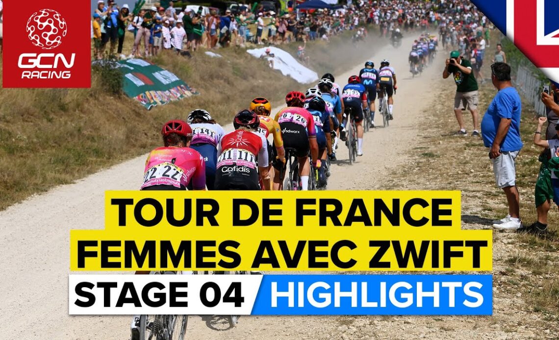 Riders Left In The Dust On The Gravel | Tour De France Femmes avec Zwift 2022 Stage 4 Highlights