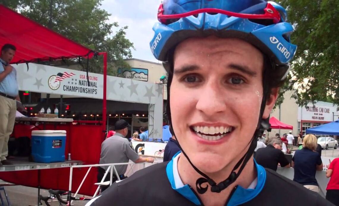 Robert Bush talks about winning the mens U23 criterium