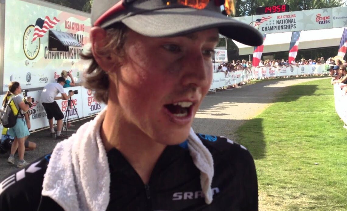 Sam Schultz talks about winning pro men's cross-country national championship