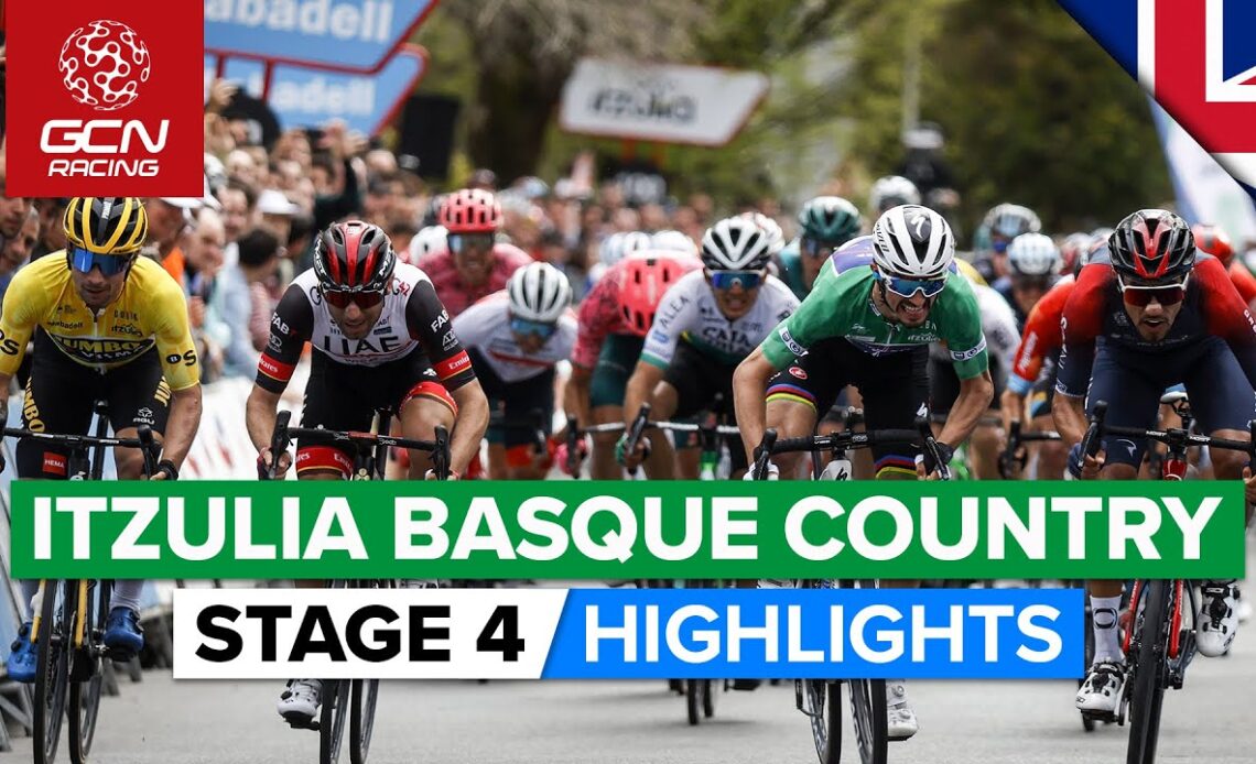 Tight Finish After A Punchy Stage | Itzulia Basque Country 2022 Stage 4 Highlights