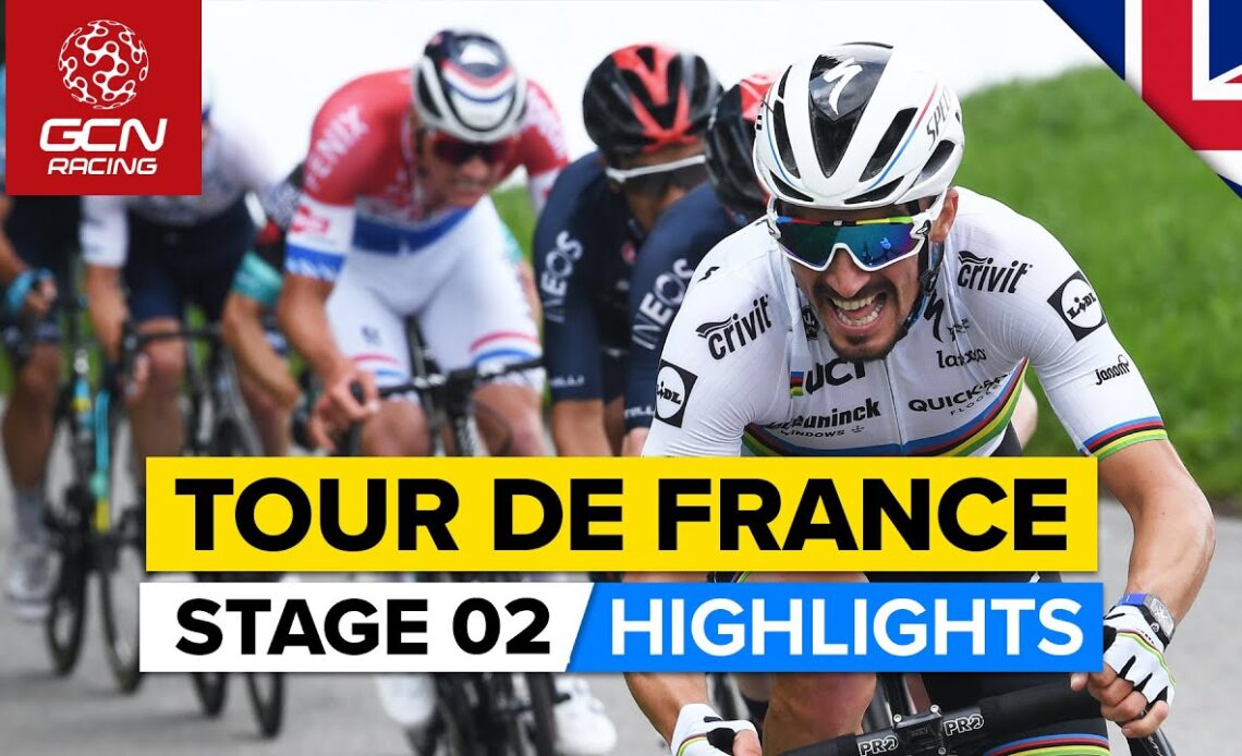Tour de France 2021 Stage 2 Highlights | Mathieu Van Der Poel Takes Yellow!