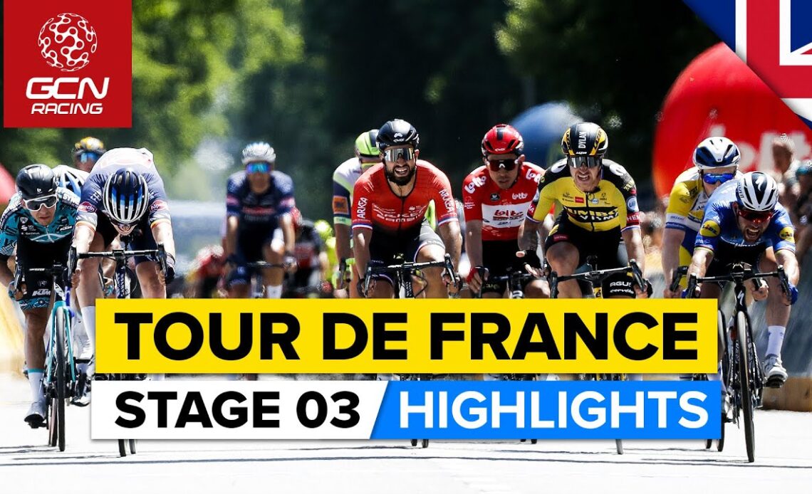 Tour de France 2021 Stage 3 Highlights | Brutal Crashes Strike Jumbo Visma & Team Ineos!