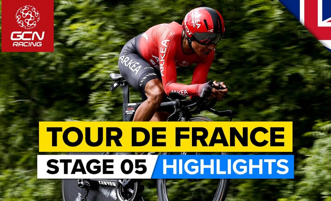 Tour de France 2021 Stage 5 Highlights | Van Der Poel Hangs On To Yellow Despite Surging Pogačar!
