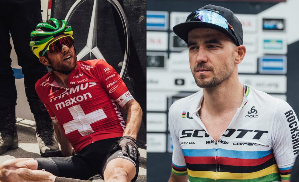 What happened between Schurter and Flueckiger in Lenzerheide?