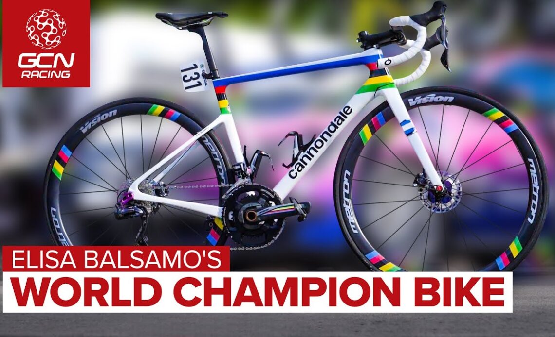 World Champion Elisa Balsamo’s Custom Rainbow Cannondale!