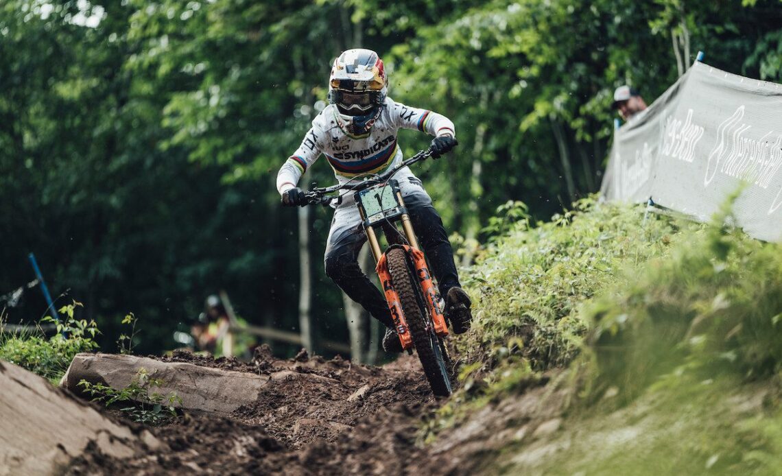 Goldstone leads trio of Canadian junior DH podiums at home in Mont-Sainte-Anne