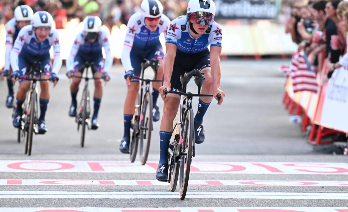 Remco Evenepoel says Specialized head sock helmet 'a lot faster' after strong TTT start to Vuelta a España