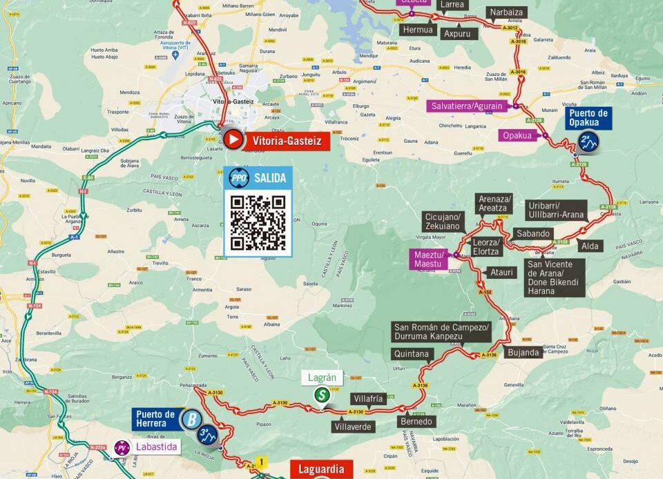 Route map of stage 4 at 2022 Vuelta a España