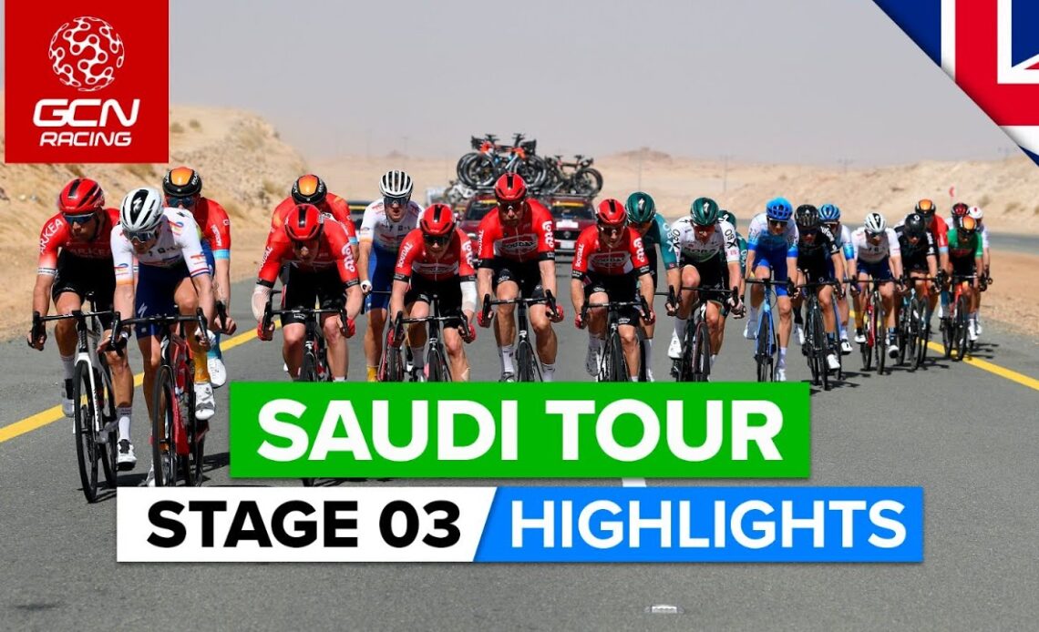 Crosswinds & Crashes Wreak Havoc | Saudi Tour 2022 Stage 3 Highlights