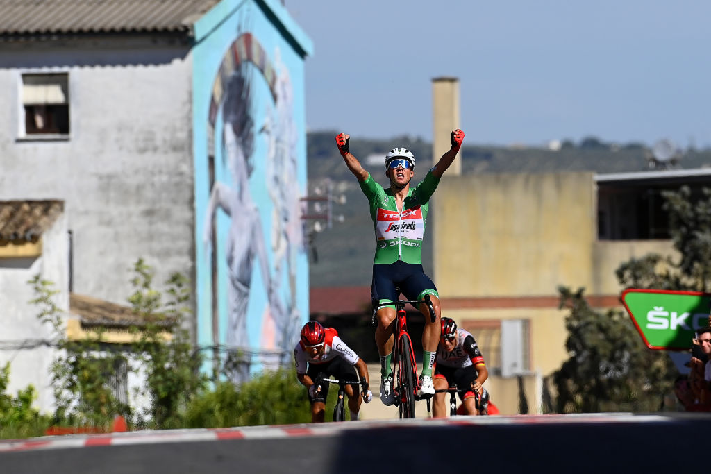 Mads Pedersen wins hilly stage 13 in Montilla at Vuelta a España