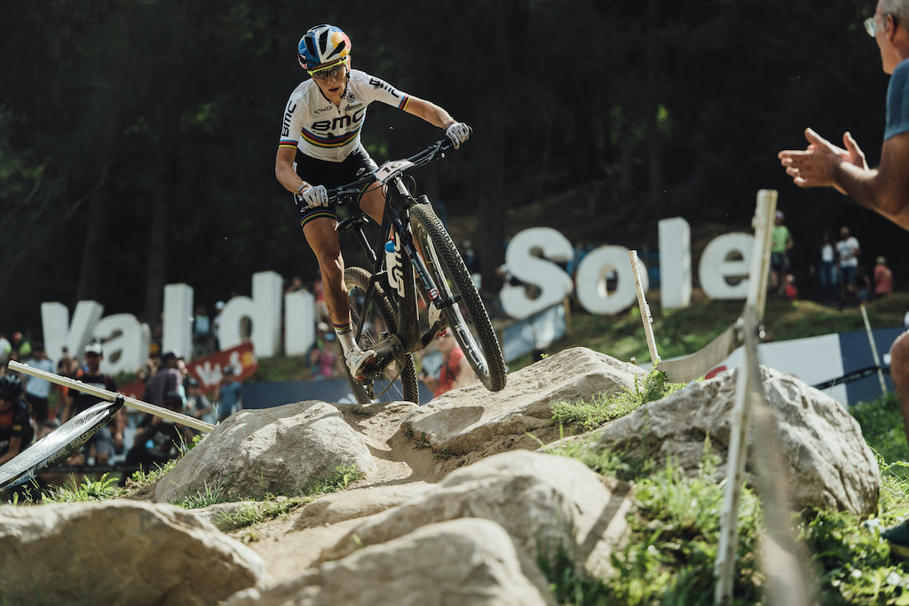 Pauline Ferrand-Prevot finishes MTB World Cup series with win at Val di Sole