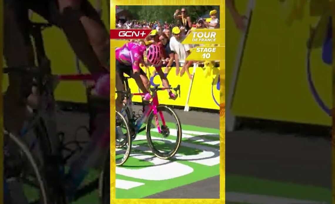 Perfect Bike Throw At The Tour de France #shorts