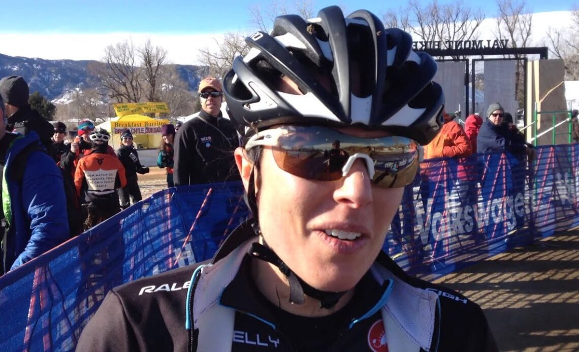 Rebecca Gross wins the 30-34 title at the 2014 USA Cycling Cyclo-cross National Championships