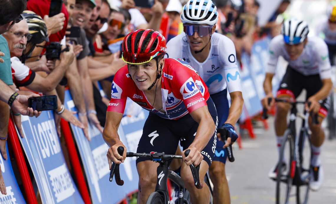 Remco Evenepoel attacks to win stage 18 at Vuelta a España - VCP Cycling