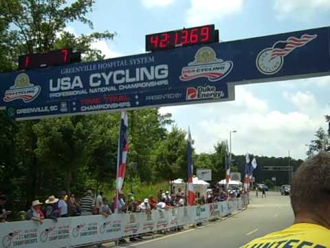 Taylor Phinney finishes the time trial at USA Cycling Professional Time Trial National Championships