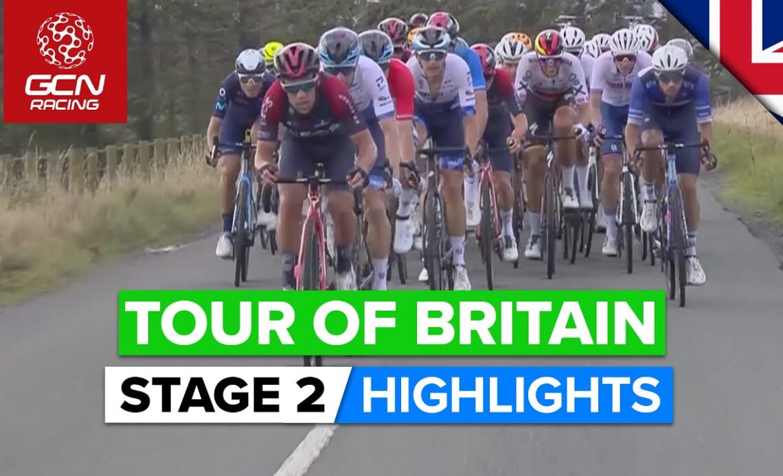 Tight Finish After Challenging Day | Tour Of Britain 2022 Stage 2 Highlights
