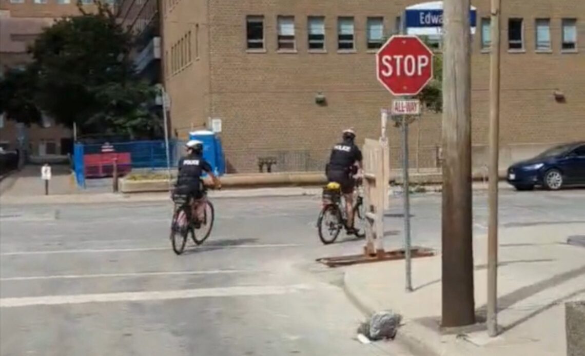 Toronto bike cops can’t stop going through stop signs