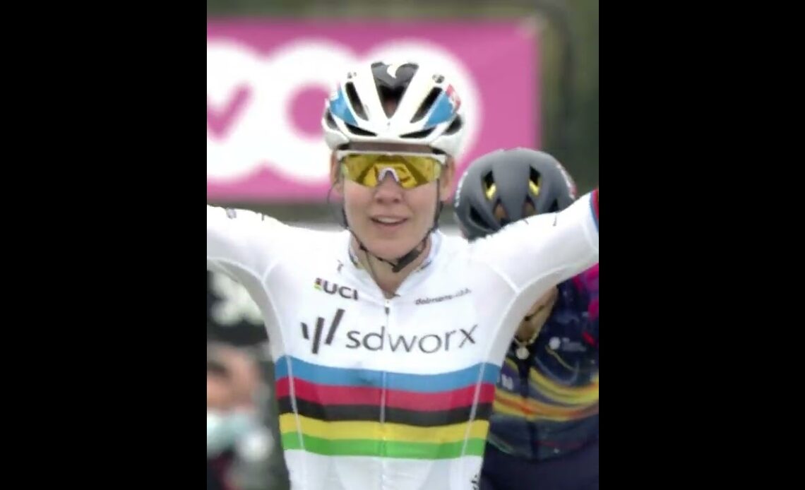 Van der Breggen Wins Flèche Wallonne! #shorts