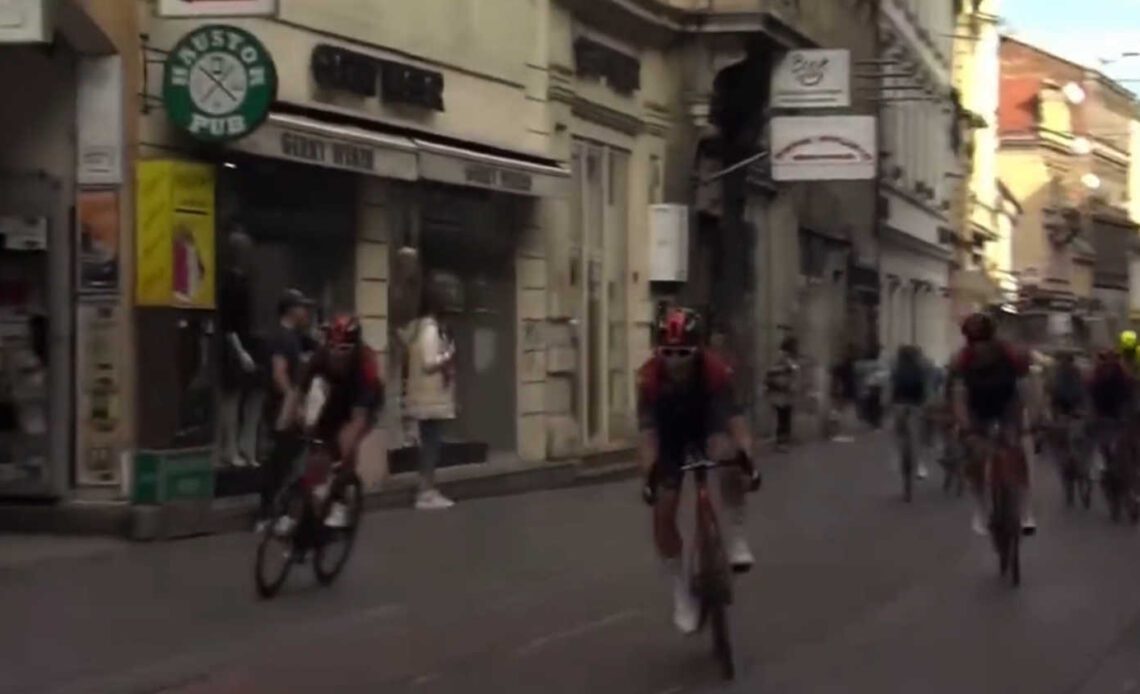 Bollards, posts and streetcar tracks: Tour of Crotia final stage was super sketchy