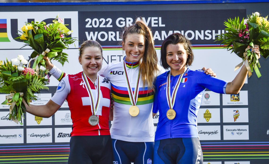 Ferrand-Prévot completes quartet of rainbow jerseys at Gravel World Championships