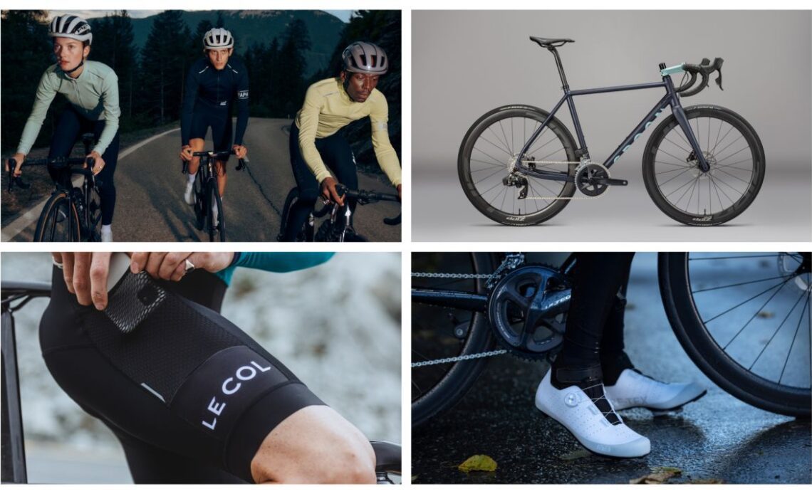 Tech round up: Fizik Artica GTX shoes, Le Col Thermal Cargo bib shorts, Rapha Pro Team Long Sleeve Gore-Tex Infinium jersery and Spoon Customs Sestriere Scandium road bike