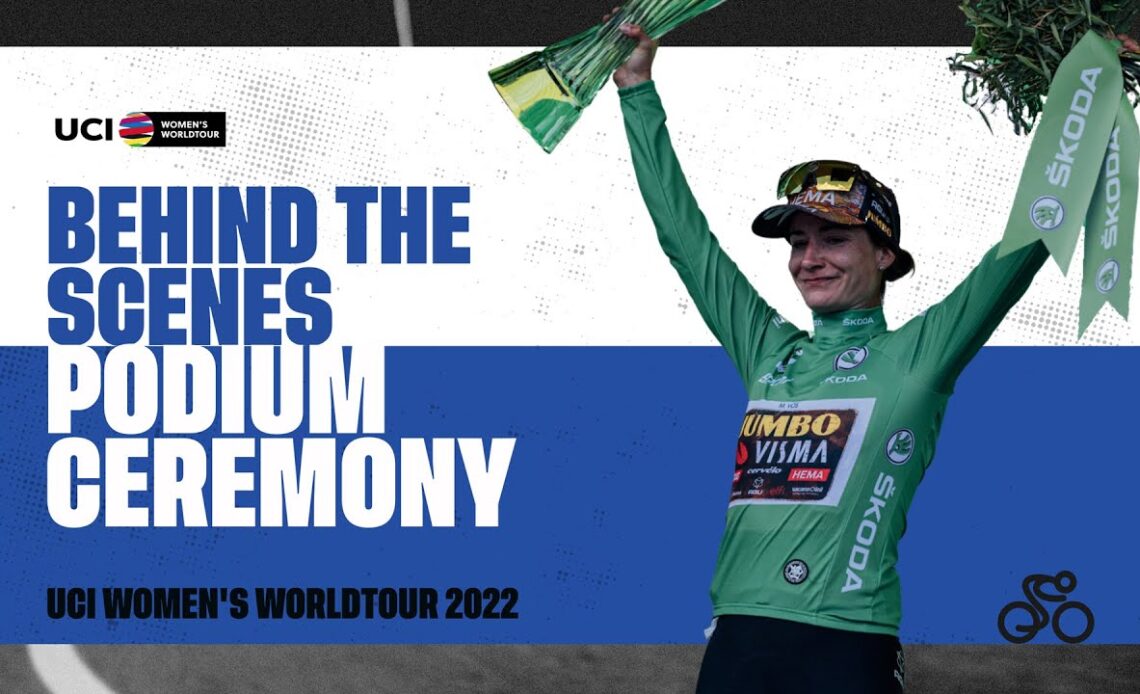 2022 UCIWWT Feature: Behind the scenes of a podium ceremony