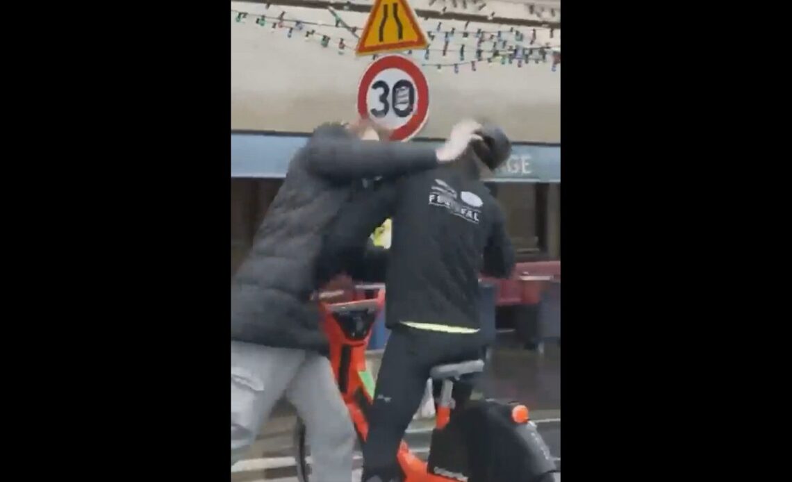 A staged video of a driver assaulting a cyclist has gone viral