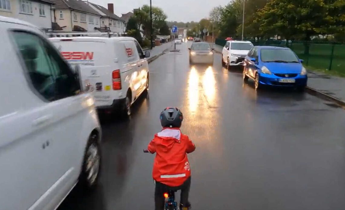 How to not properly pass a kid on a bike