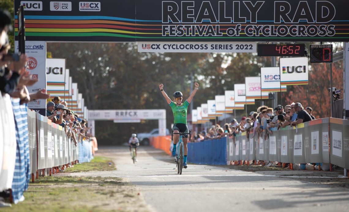 Mani wins elite women's C2 race at Really Rad Festival of Cyclocross