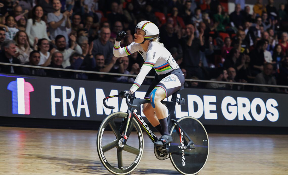 Mathilde Gros shines before home crowd in Paris leg of UCI Track Champions League