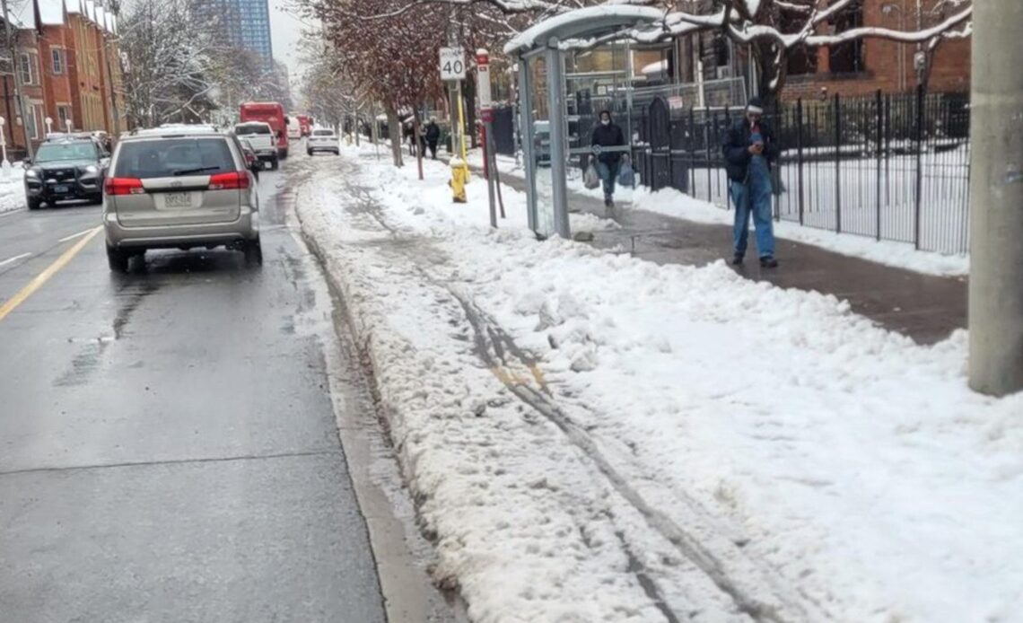 Toronto got its first snowfall and the bike paths are absolutely brutal