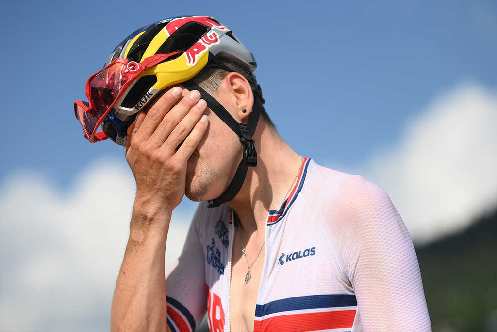Tom Pidcock after finishing fourth at the UCI MTB World Championships 2022