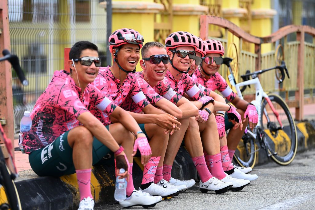 EF Education-EasyPost riders at the 2022 Tour de Langkawi