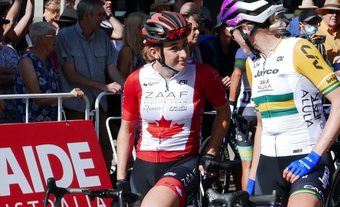 Maggie Coles-Lyster (Zaaf) at the 2023 Tour Down Under Schwalbe Classic in Adelaide
