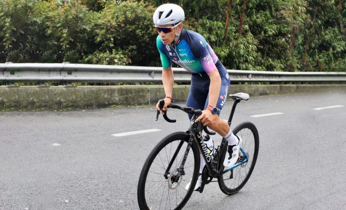 Miguel Angel López in his new Medellín-EPM kit for 2023