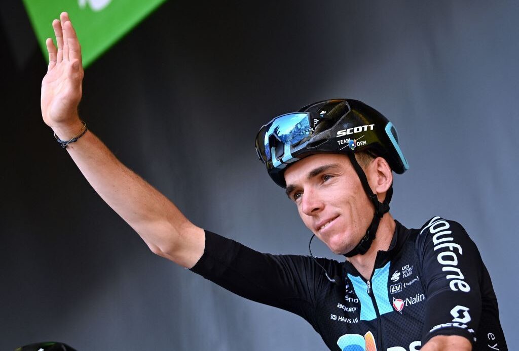 French Romain Bardet of Team DSM pictured at the start of stage six of the Tour de France cycling race a 220 km race from Binche Belgium to Longwy France on Thursday 07 July 2022 This years Tour de France takes place from 01 to 24 July 2022 BELGA PHOTO POOL DAVID STOCKMAN UK OUT Photo by DAVID STOCKMAN BELGA MAG Belga via AFP Photo by DAVID STOCKMANBELGA MAGAFP via Getty Images