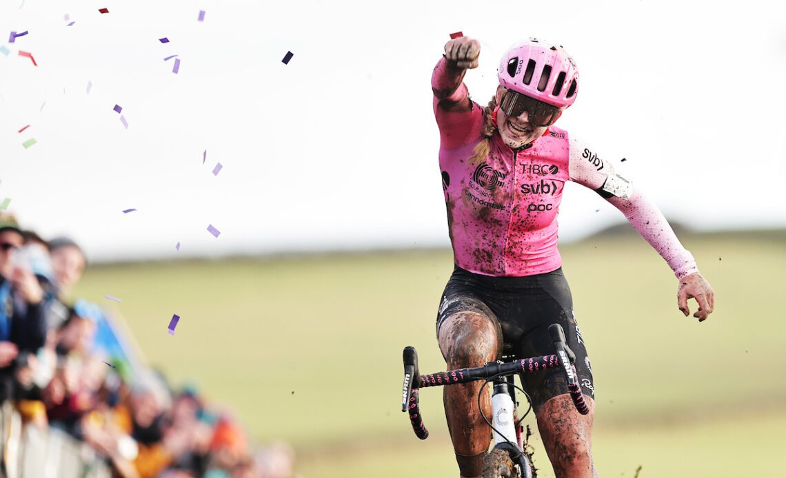 Zoe Backstedt wins elite British cyclocross title